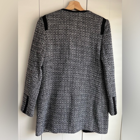 Dalia Collection Tweed Jacket | Black & White | Fits Like Small - Picture 2 of 4